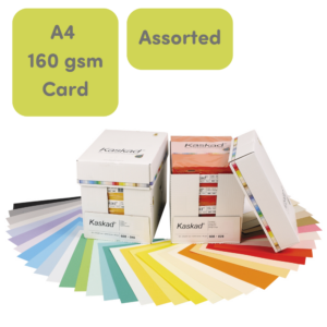 Kaskad Assorted Coloured Card - A4 160gsm