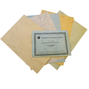 Marble Effect Certificate Paper : A4 size