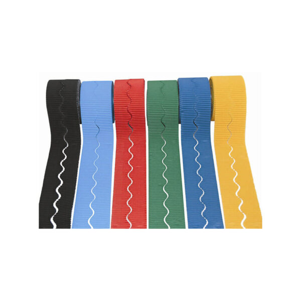 Corrugated wavy border roll: assorted colours