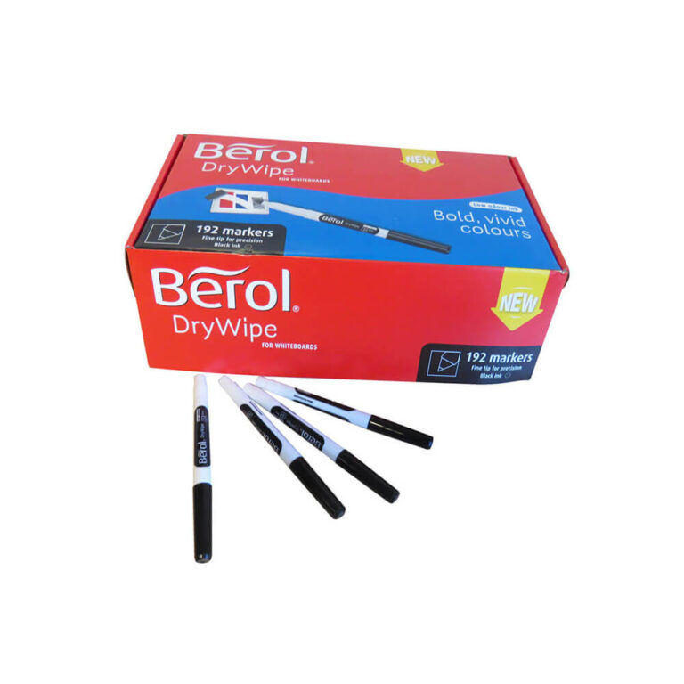 Berol Dry Wipe Pens Fine Point - Black - Maple Leaf