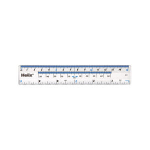 15cm/6" Clear School Ruler (cm/inches)