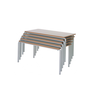Rectangular Classroom tables Crush bent stacking frame