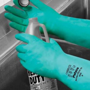 Green Chemical Resistant Gloves