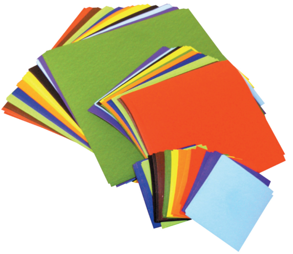 Gummed Paper Shapes - Assorted Colours