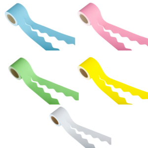 Scalloped Edge Border Rolls - Assorted Cool Colours