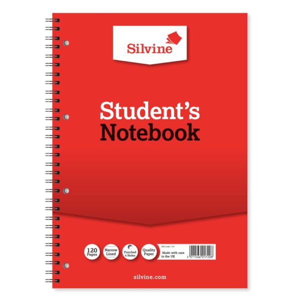 Silvine Twin Wire Bound Student's Notebooks