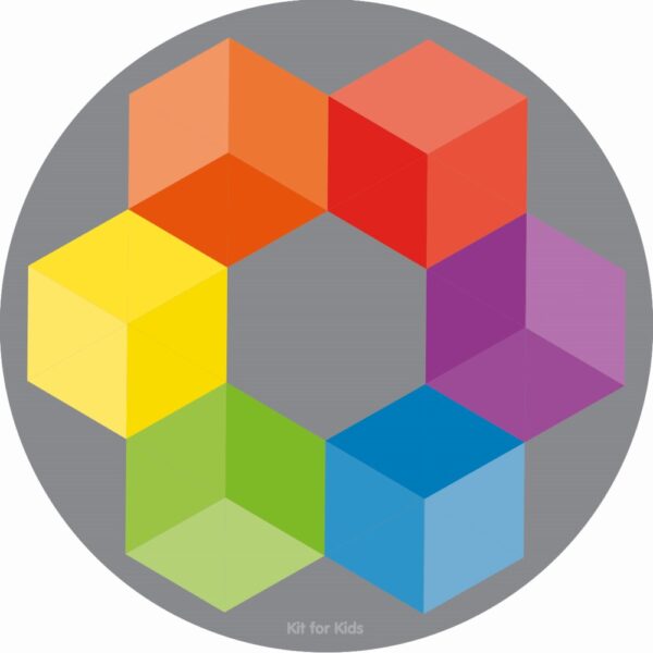 Rainbow Circular Polygon Carpet