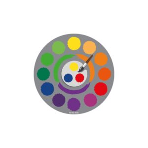 Rainbow Colour Wheel Circular Carpet