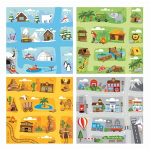 Small World Road Map - Set 2 Indoor/Outdoor carpets